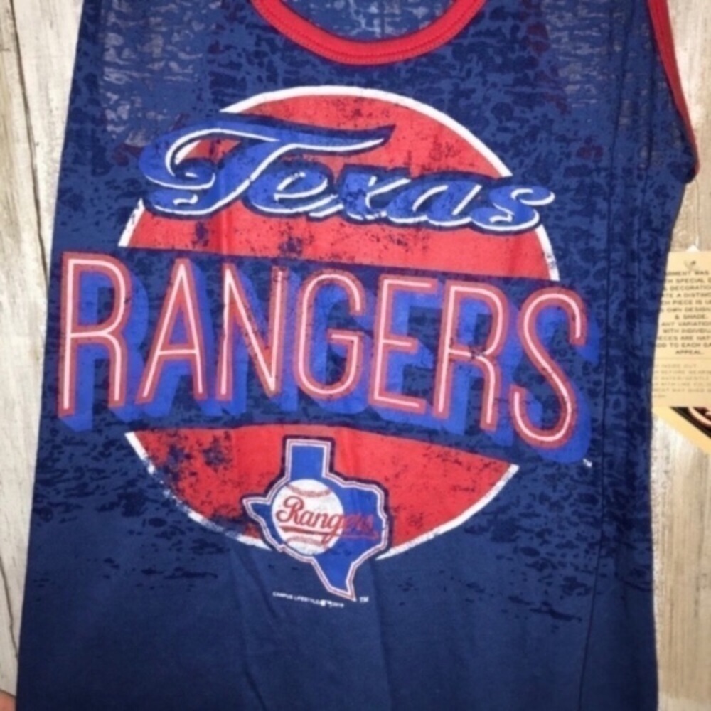 NWT Texas Rangers Sheer To Solid Blue Tank Women’s Medium - Picture 2 of 8